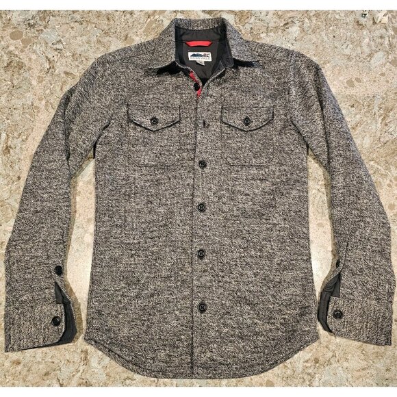Edgevale XS North Coast Jacket Shirt  Gray Wool Blend Shacket Sweater - Picture 1 of 7